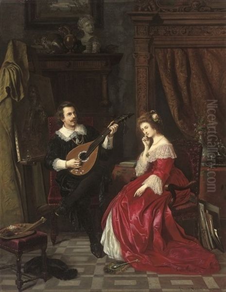 The Serenade Oil Painting by Eduard Maisch