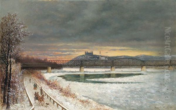 Blick Auf Presburg Oil Painting by Eduard Maisch