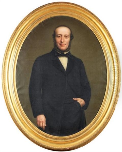 Portrait De M. Charles De La Haichois Oil Painting by Pierre-Eugene Jules Maison