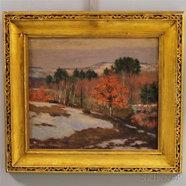 Early Snow Oil Painting by Ernest Lee Major