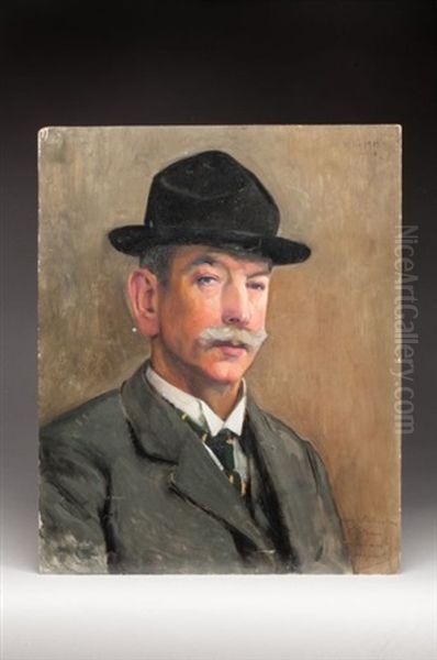 Portrait De Frederic Steiner Oil Painting by Louis Majorelle