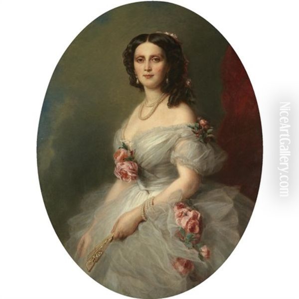 Portrait Of A Lady by Ivan Kusjmitsch Makarov