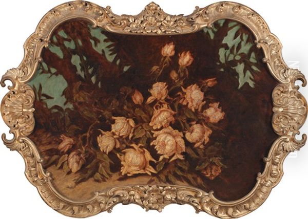 Roses Oil Painting by Hans Makart