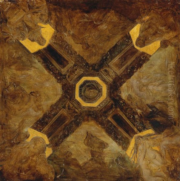 Study For A Ceiling Painting With Motifs From The Ring Der Nibelungen Oil Painting by Hans Makart