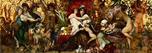 Abundantia: The Fruits Of The Earth Oil Painting by Hans Makart