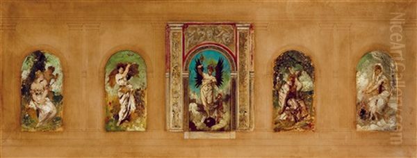 Four Seasons Oil Painting by Hans Makart