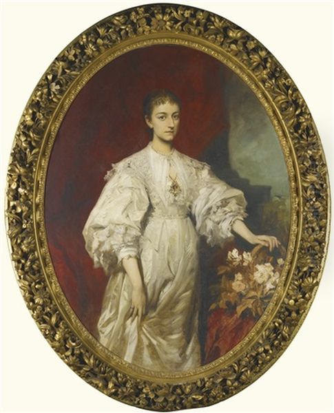 Chariclee Furstin Zu Hohenlohe-schillingsfurst, Nee Princess Ypsilanti (1863-1912) Oil Painting by Hans Makart