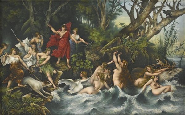 The Hunt Of Diana Oil Painting by Hans Makart