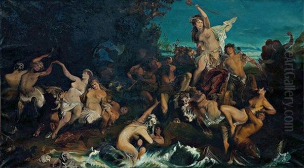 Bacchanal Oil Painting by Hans Makart