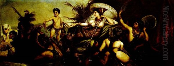 Scene Orientale Oil Painting by Hans Makart