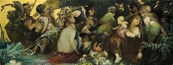 Abundantia: Die Gaben Des Meeres Oil Painting by Hans Makart