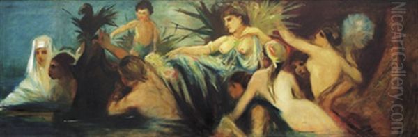 Die Nilfahrt Der Kleopatra Oil Painting by Hans Makart