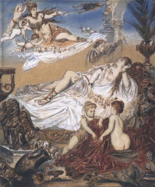 Der Traum Der Messalina Oil Painting by Hans Makart