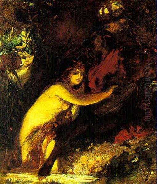 Der Schlafende Sanger Und Die Nixen Oil Painting by Hans Makart