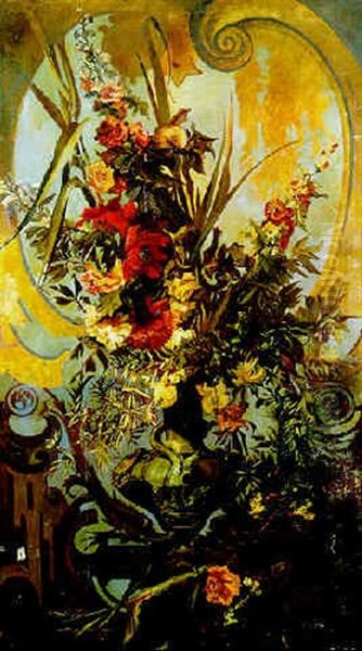 Blumenstuck Oil Painting by Hans Makart