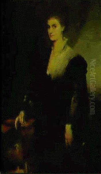 A Portrait Of Countess Marie Coudenhove-kalergi Oil Painting by Hans Makart