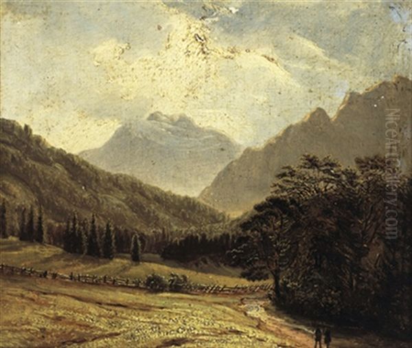 Am Walchenberg Gegen Tiefenthal Oil Painting by Johann Baptist Alois Makart