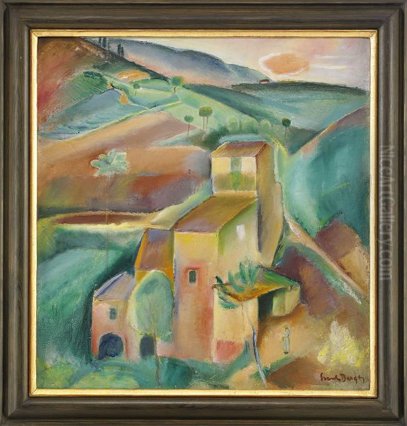 Italienskt Landskap - Toscana Oil Painting by Svante Bergh