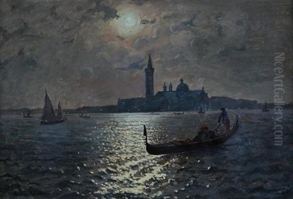 Vue De Venise Oil Painting by Vartan Makokian