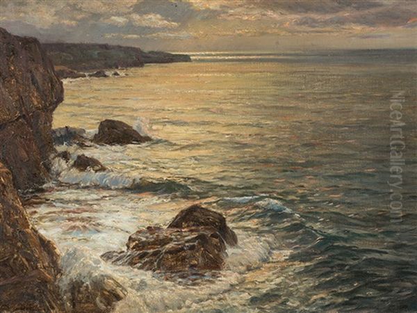 Coastal Landscape Oil Painting by Vartan Makokian