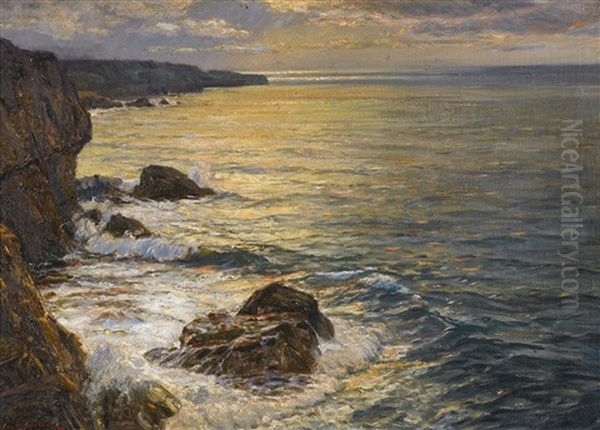 Coastal Landscape Oil Painting by Vartan Makokian