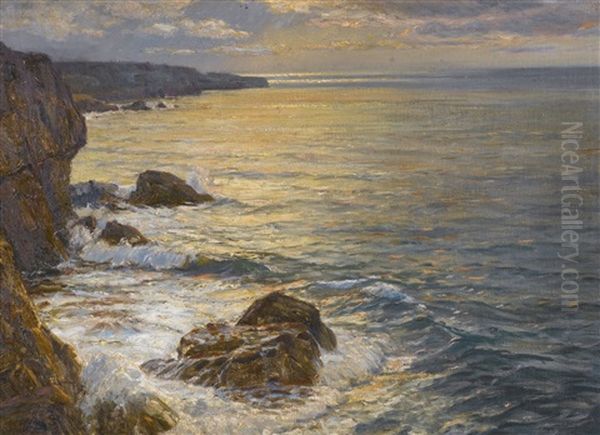 Coastal Landscape Oil Painting by Vartan Makokian