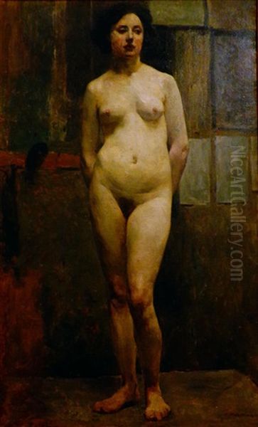 Naked Woman Oil Painting by Vartan Makokian