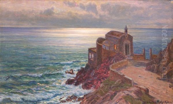 Petite Chapelle Au Bord De L'eau Oil Painting by Vartan Makokian