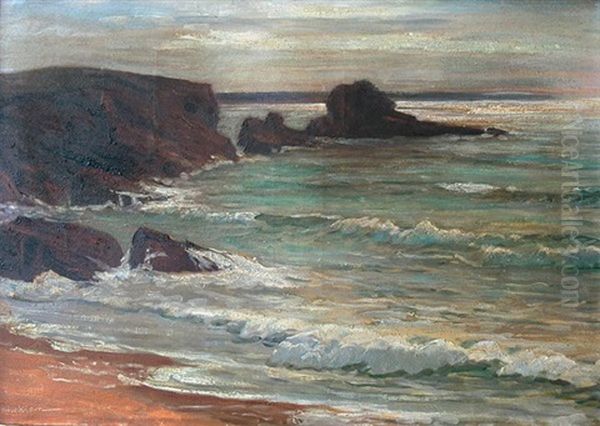 Bord De Mer Oil Painting by Vartan Makokian