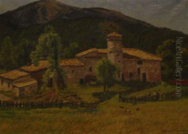 Paysage Avec Bastide Oil Painting by Vartan Makokian