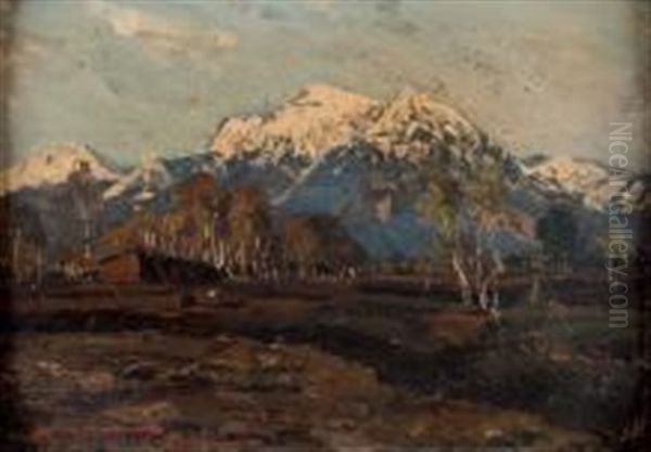 Paysage De Montagne Oil Painting by Alexandr Vladimirovich Makovsky