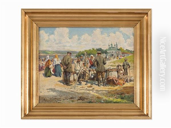 Market Day In Pylos by Alexandr Vladimirovich Makovsky