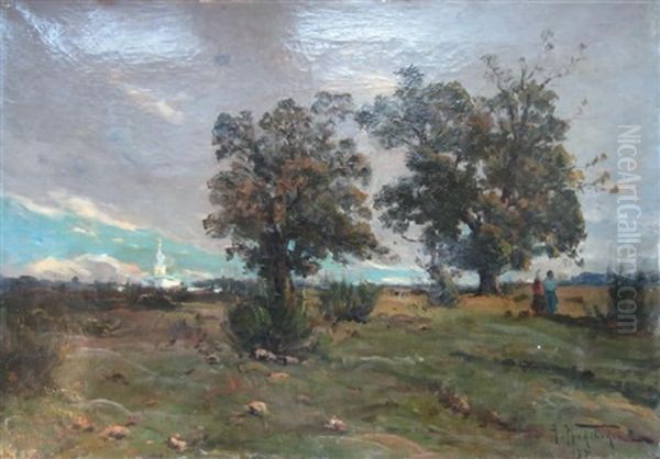 Paysage Oil Painting by Alexandr Vladimirovich Makovsky