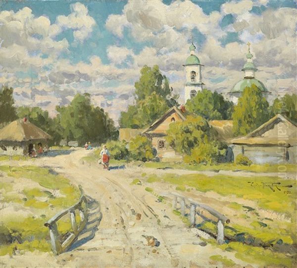 Village Road by Alexandr Vladimirovich Makovsky