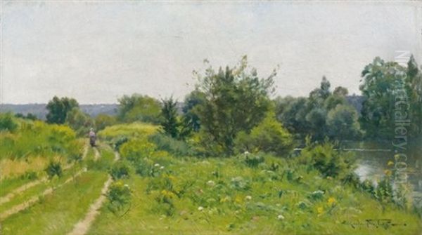 Sur Le Chemin Oil Painting by Alexandr Vladimirovich Makovsky