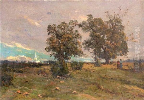 Paysage Anime Oil Painting by Alexandr Vladimirovich Makovsky