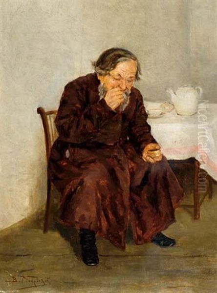 Sitzender Mann Oil Painting by Alexandr Vladimirovich Makovsky