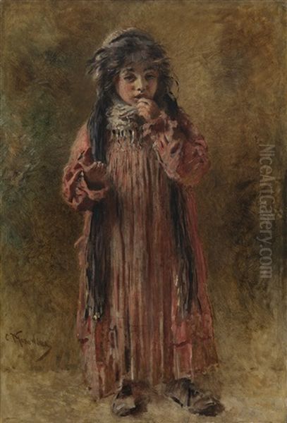 Young Pauper Oil Painting by Konstantin Egorovich Makovsky