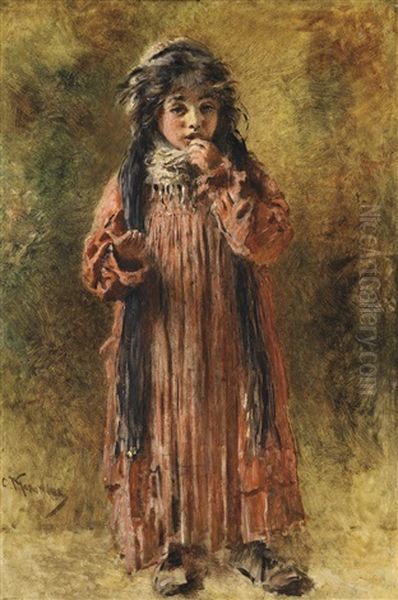 Young Gypsy Oil Painting by Konstantin Egorovich Makovsky