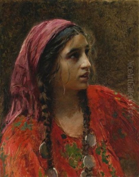 Gypsy Oil Painting by Konstantin Egorovich Makovsky