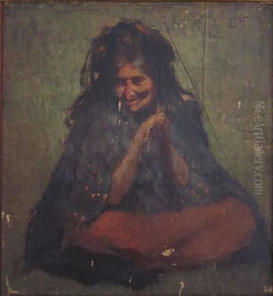 Orientale Assise Oil Painting by Konstantin Egorovich Makovsky