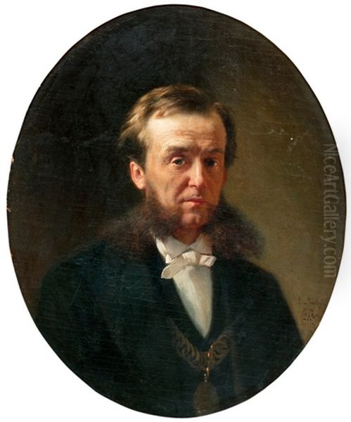 Portrait Of A Man Oil Painting by Konstantin Egorovich Makovsky