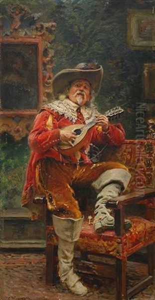 The Singer Oil Painting by Konstantin Egorovich Makovsky