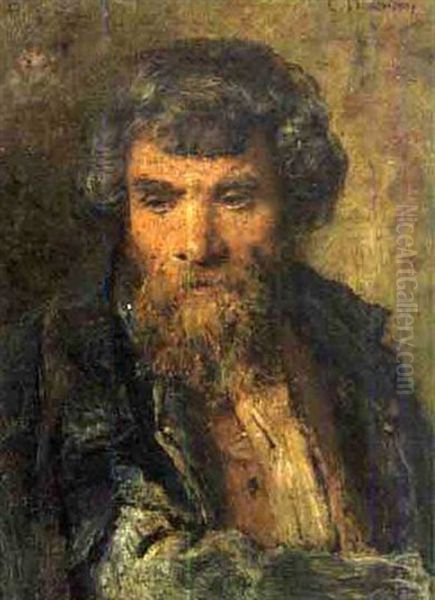 Portrait D'homme Oil Painting by Konstantin Egorovich Makovsky