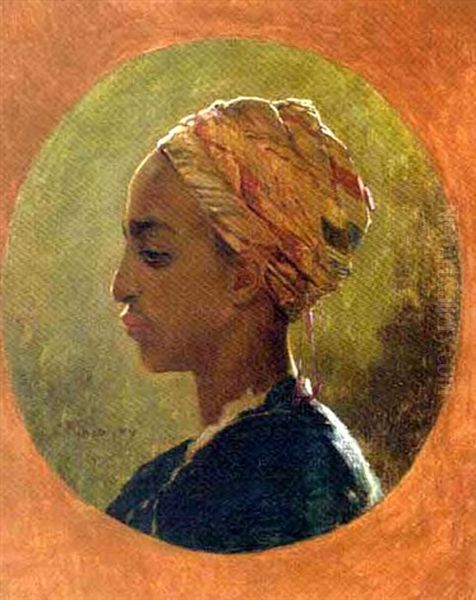 Portrait Of A Moroccan Woman Oil Painting by Konstantin Egorovich Makovsky