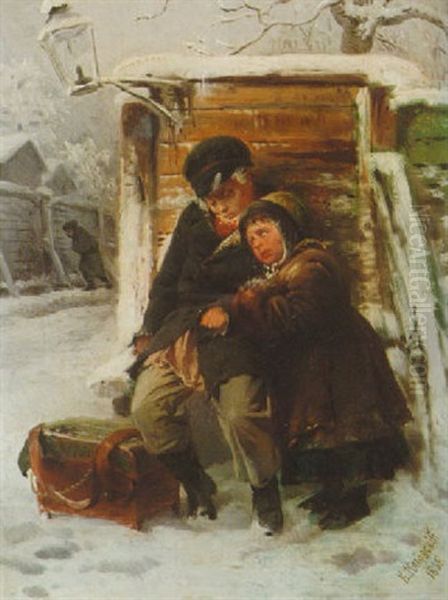 Winter by Konstantin Egorovich Makovsky