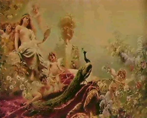 The Toilet Of Venus Oil Painting by Konstantin Egorovich Makovsky