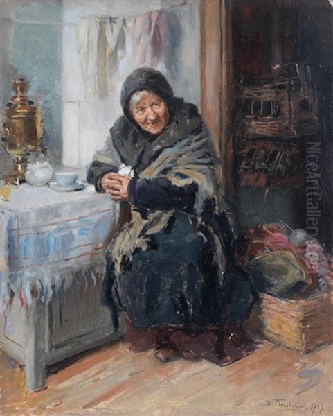 The Laundress Oil Painting by Vladimir Egorovich Makovsky