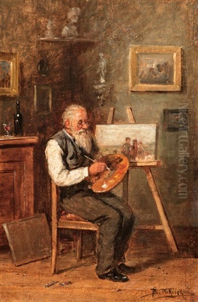 Der Maler In Seinem Atelier Oil Painting by Vladimir Egorovich Makovsky