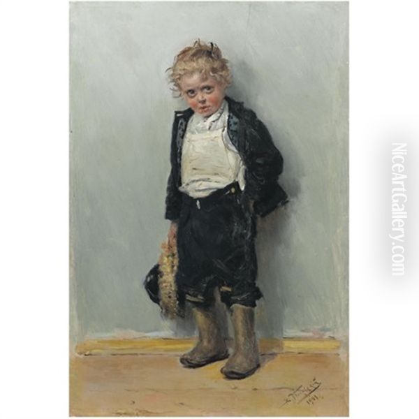 The Sulk Oil Painting by Vladimir Egorovich Makovsky